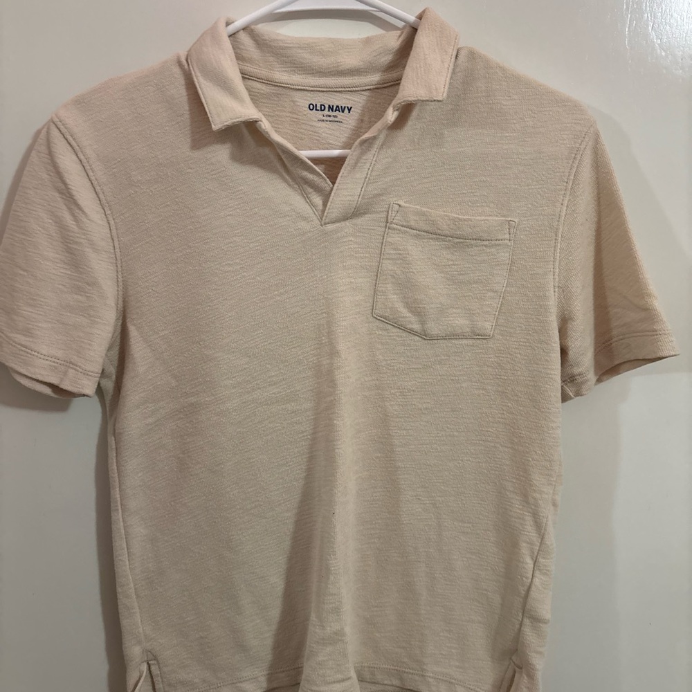 Old Navy Beige Polo Shirt